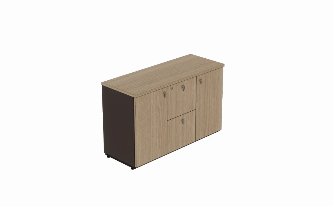 Armário de escritório baixo 1200L 2 portas e 2 gavetões  Versatile
